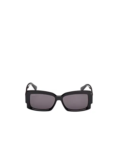 Max Mara Rectangle-frame Sunglasses In Gray