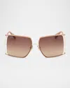 Max Mara Menton 59mm Cat Eye Sunglasses In Lbrnobrng