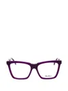 Max Mara Ladies Multi-color Rectangular Eyeglass Frames Mm5111 In Purple