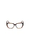 Max Mara Tortoiseshell Clip-on Glasses In Brown