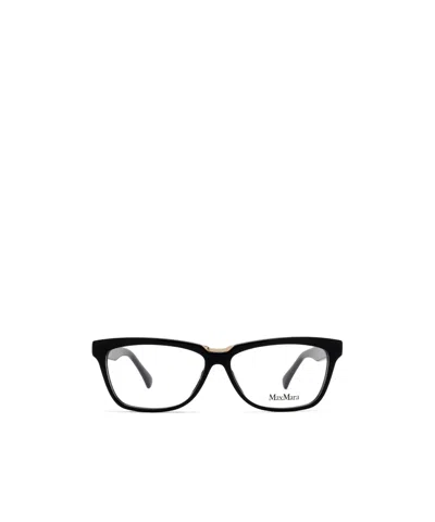 Max Mara Rectangular Frame Glasses In Black