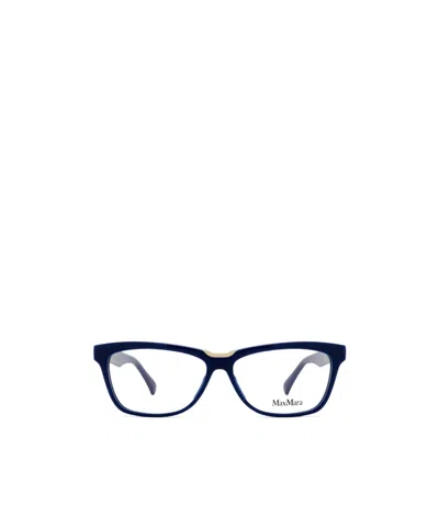 Max Mara Rectangular Frame Glasses In Blue