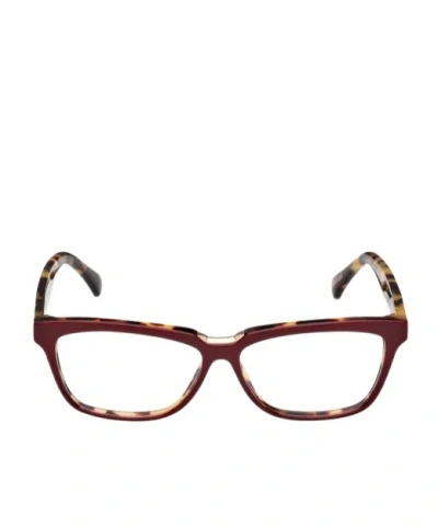 Max Mara Rectangular Frame Glasses In Brown