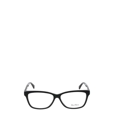 Max Mara Rectangular Frame Glasses In Black