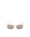 Max Mara Rectangular Frame Sunglasses In Bright White
