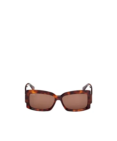 Max Mara Rectangular Frame Sunglasses In Brown