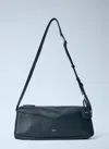 Max Mara Rectangular Leather Shoulder Bag In Black