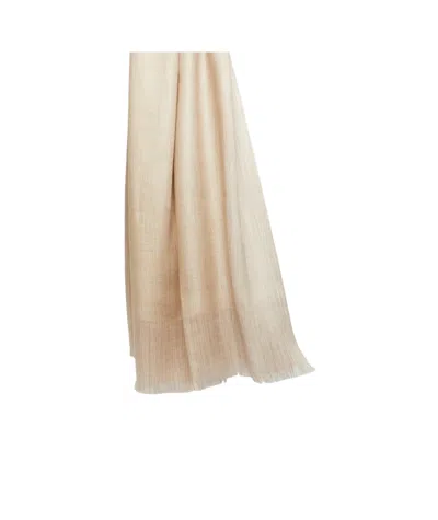 Max Mara Rectangular Scarf In Nude