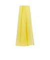 Max Mara Silk Crepon Stole In Yellow