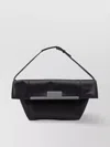 Max Mara Structured Leather Crossbody Bag In Black