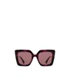 Max Mara Rectangular Sunglasses In Brown