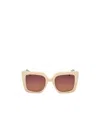 Max Mara Rectangular Sunglasses In Nude