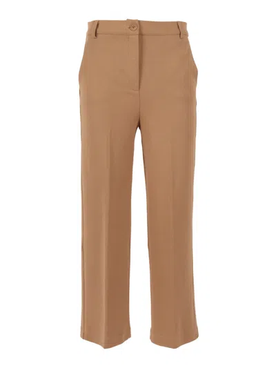 Max Mara Weekend Pantalone In Jersey Abano In Brown