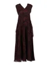 Max Mara Studio Abito Salice In Brown
