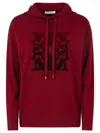 Max Mara Red Embroidery Logo Hoodie In Red