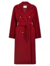 Max Mara Ticino Beaver Double Breasted Coat In Red