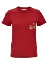 Max Mara Logo Embellished Crewneck T-shirt In Red