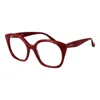 Max Mara Red Women Optical Frames In Red