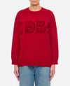 Max Mara Logo Wool And Cashmere Jumper In Red