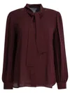 Max Mara Red Silk Button-up Shirt In Red