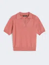 Max Mara Cotton Yarn Polo Shirt In Red