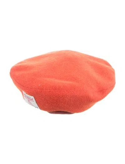 Pre-owned Max Mara Red Wool  Weekend Newsboy Cap