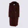 Max Mara Alpaca And Virgin Wool Long Coat In Red