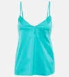 Max Mara Regalo Cotton-blend Poplin Top In Cielo