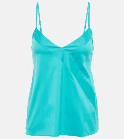 Max Mara Regalo Cotton-blend Poplin Top In Light Blue
