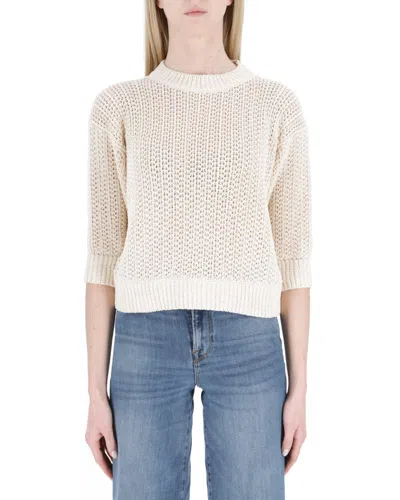 Max Mara Regno Trico Knit Sweater In White
