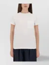 Max Mara Regular Fit Crew Neck T-shirt With Pocket In White