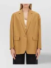 Max Mara Regular Fit Jacket Notched Lapel Design In Gold
