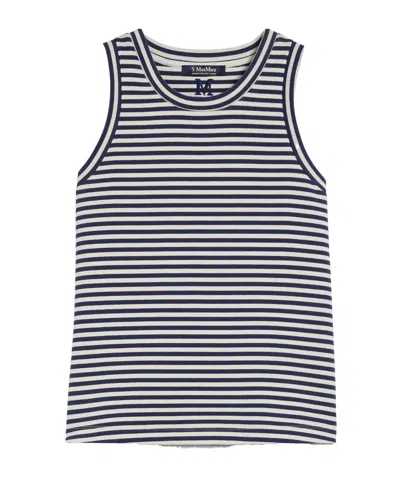 Max Mara Regular-fit Scuba Jersey Top In Ecru