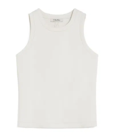 Max Mara Regular-fit Scuba Jersey Top In White