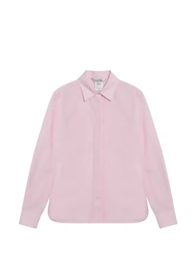 Max Mara Poplin Buttoned Shirt In Pink