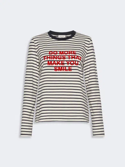 Max Mara Regular Fit Stretch Jersey T-shirt In Navy