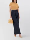 Max Mara Regular Fit T-shirt Embroidered Pocket In Gold