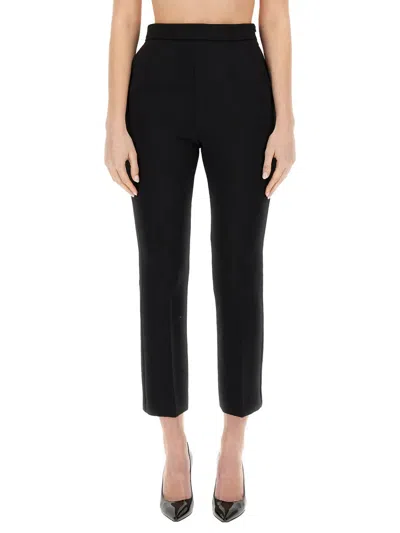 Max Mara Regular Fit Wool Trousers In Black