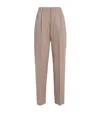 Max Mara Relaxed Drawstring Trousers In Brown