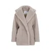 Max Mara Relaxed Fit Alpaca And Virgin Wool Blend Coat In Grey