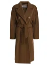 Max Mara Relaxed Fit Brown Wool Beaver And Cashmere Coat In Brown