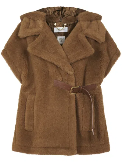 Max Mara Relaxed Fit Camel Coat In Brown