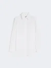 Max Mara Relaxed-fit Embroidered Poplin Shirt In White