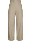 Max Mara Relaxed Fit High-waisted Sand Trousers In Brown
