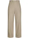 Max Mara Relaxed Fit High-waisted Sand Trousers In Neutral