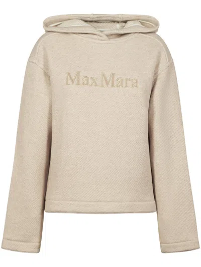 Max Mara Relaxed-fit Hooded Sweater In Neutral