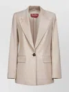 Max Mara Relaxed Fit Jacket Flap Pockets In Neutral