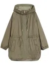 Max Mara Relaxed-fit Jacket With Drawstring Waist In Green