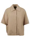 Max Mara Relaxed-fit Jacket With Wide Collar In Brown