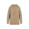 Max Mara Relaxed Fit Knit Sweater With Hood In Brown